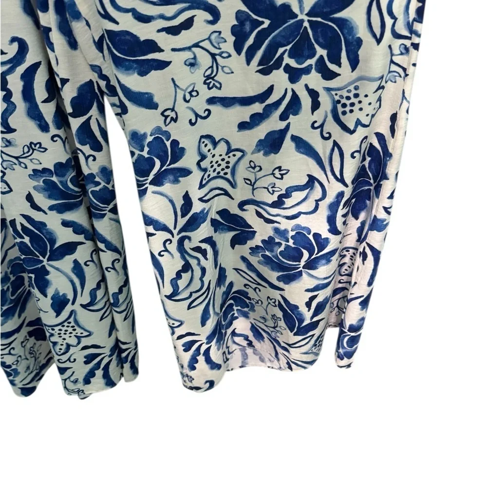 1.STATE Floral Blue and White Jumpsuit - Picture 8 of 9